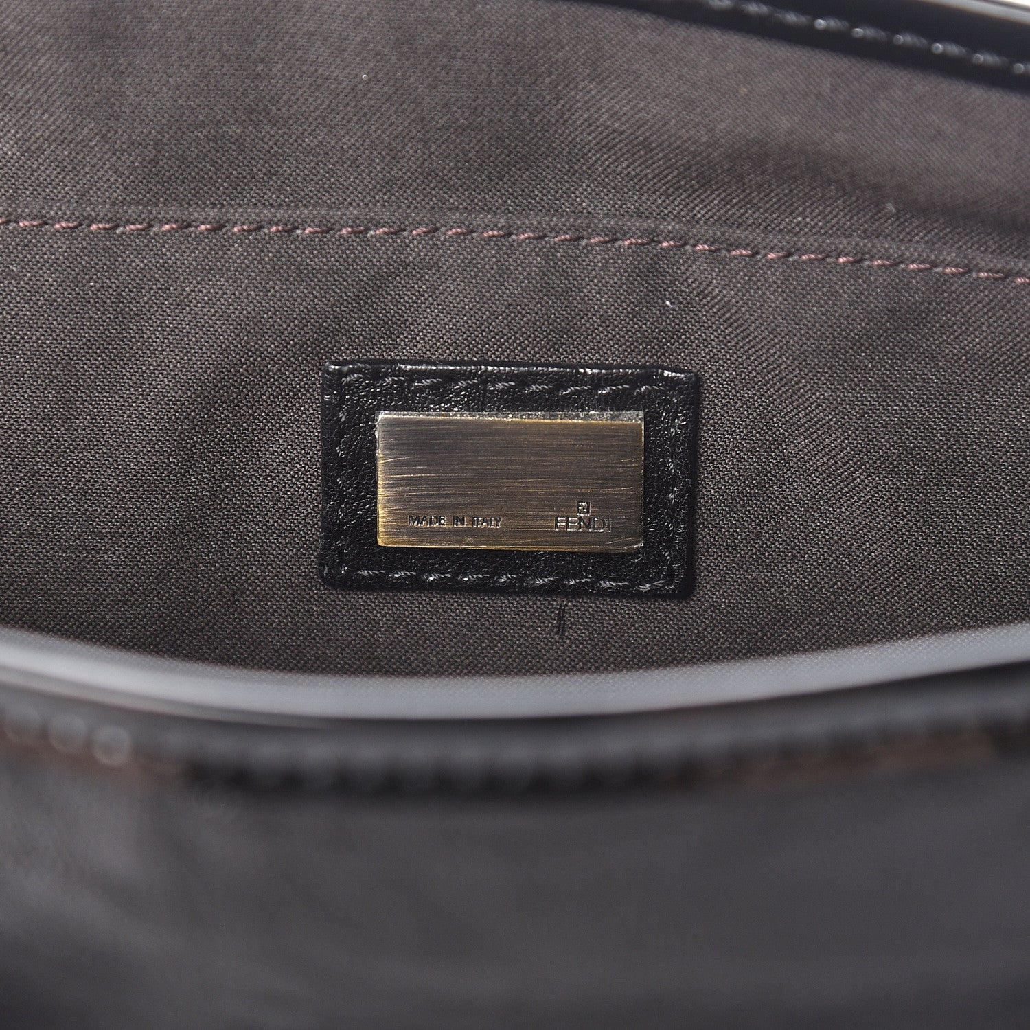Fendi Nappa Patent B Bis Flap Bag Black 6 of 10