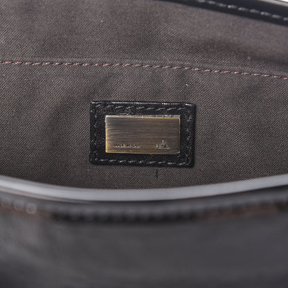 Fendi Nappa Patent B Bis Flap Bag Black 6 of 10