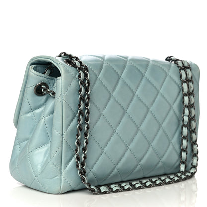 Chanel Glazed Calfskin Quilted Large Coco Soft Flap Light Blue 6 of 36