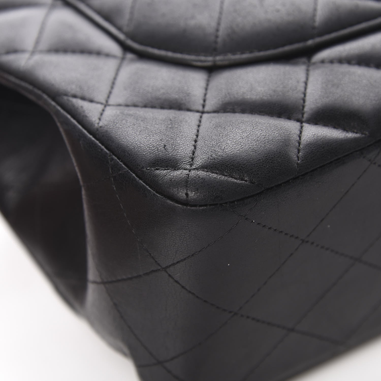 Chanel Lambskin Quilted Jumbo Double Flap Black 12 of 23