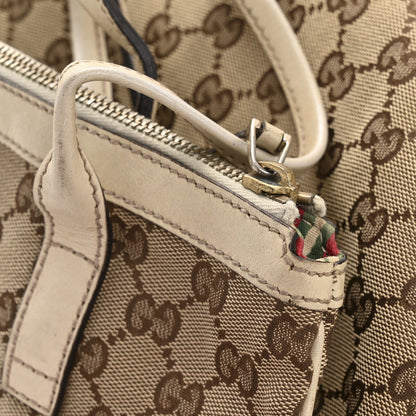 Gucci Monogram Medium New Britt Hobo Tote Off White 14 of 15