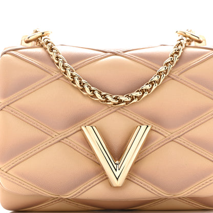 Louis Vuitton Lambskin Malletage Pico GO-14 Beige Pink 7 of 10