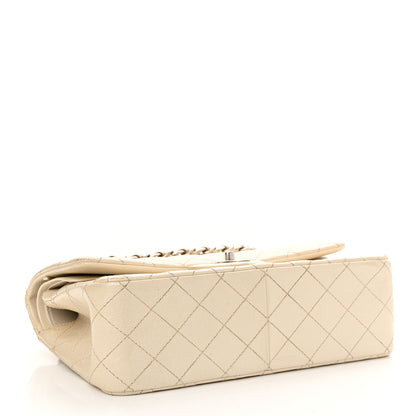 Chanel Iridescent Caviar Quilted Jumbo Double Flap Dark White 4 of 20