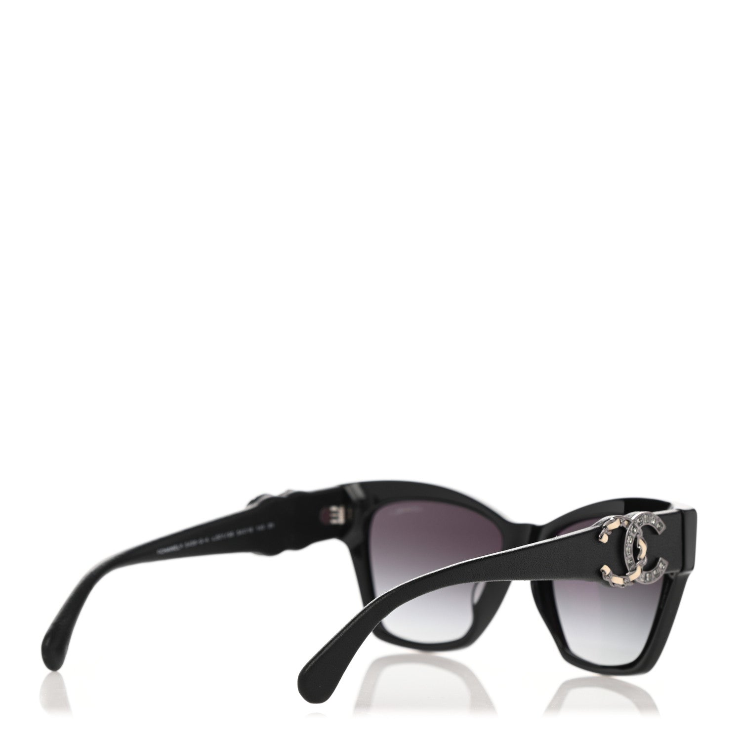 Chanel Acetate Square CC Sunglasses 5456 Black 4 of 9