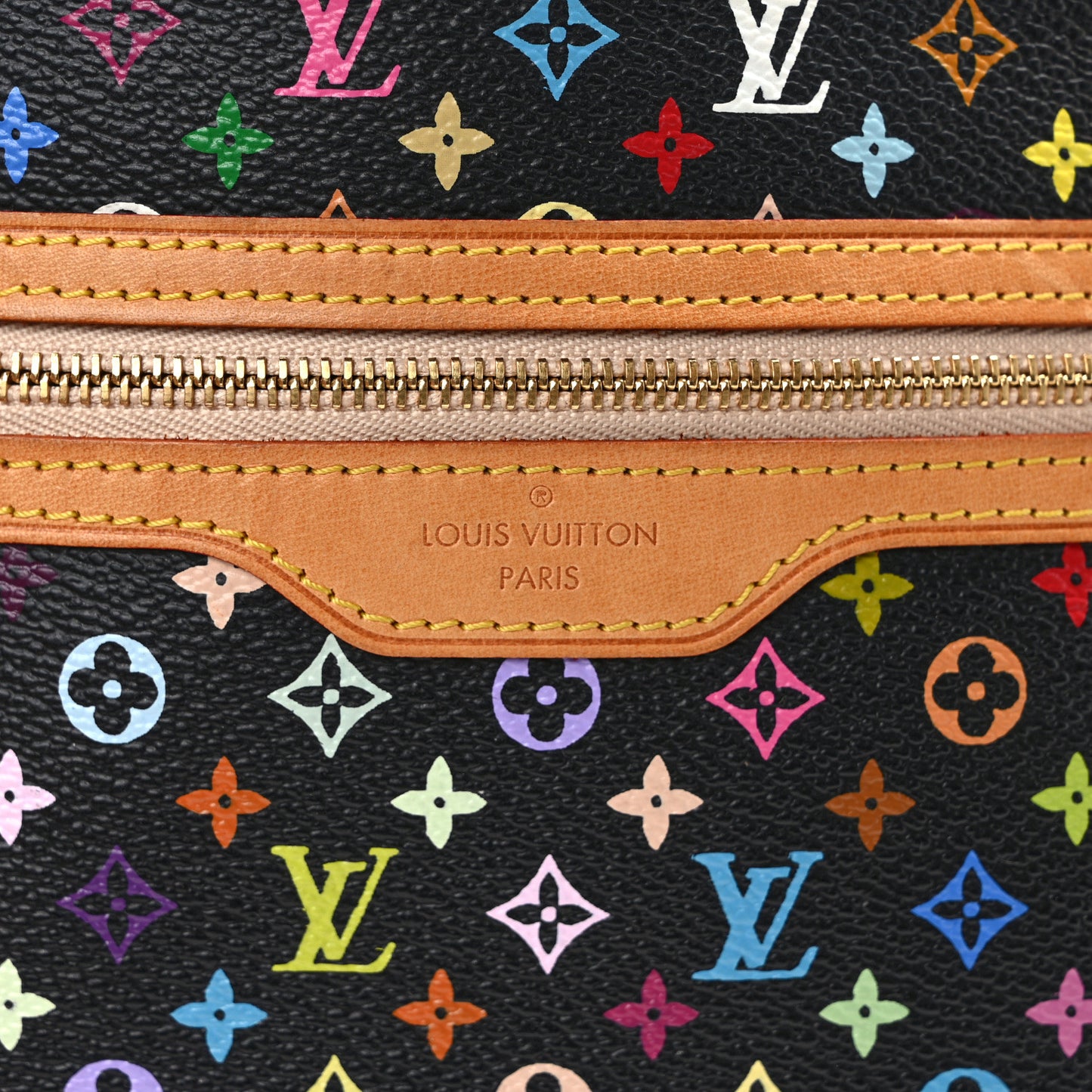 Monogram Multicolor Pochette Plate GM Black