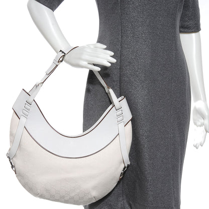 Gucci Monogram Half Moon Hobo White 2 of 7