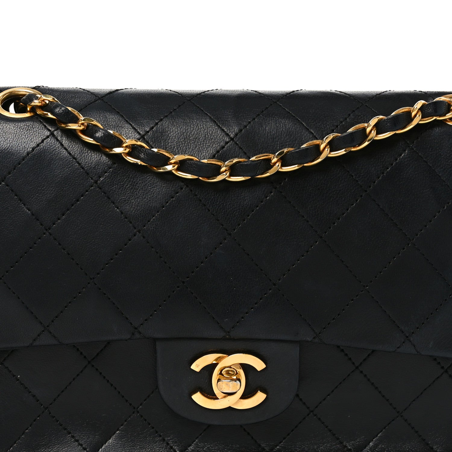 Chanel Lambskin Quilted Small Double Flap Black 8 of 10