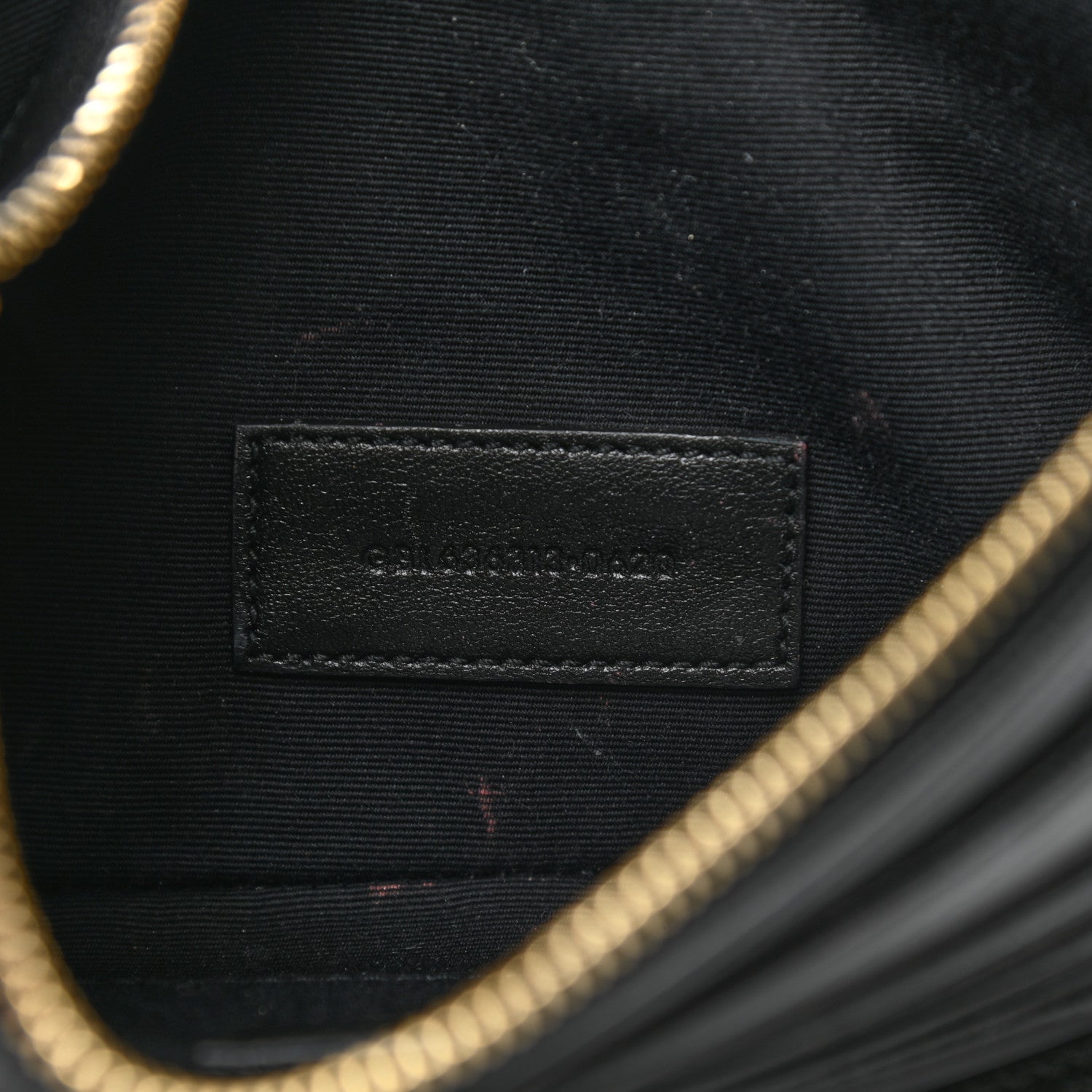 Saint Laurent Grain De Poudre Chevron Monogram Large Bill Pouch Black 7 of 8