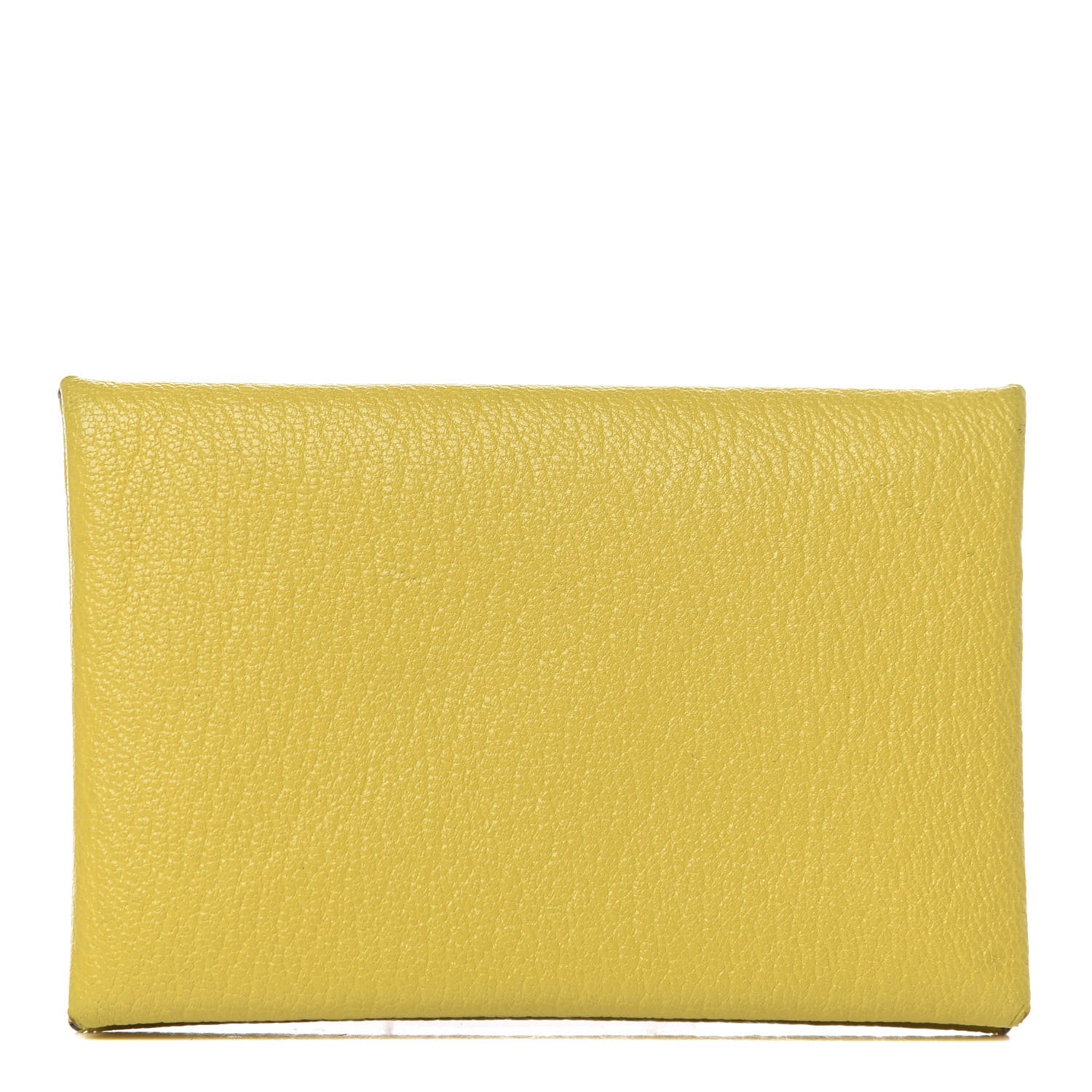 Hermes Chevre Mysore Calvi Card Case Jaune De Naples 1 of 8