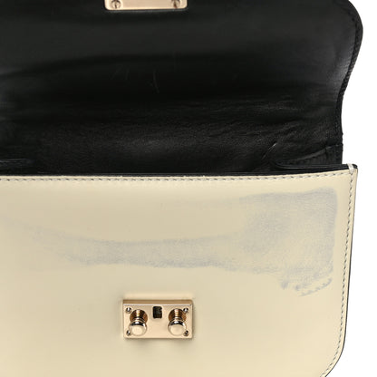 Valentino Garavani Vitello Small Glam Lock Rockstud Flap Black Light Ivory 11 of 17