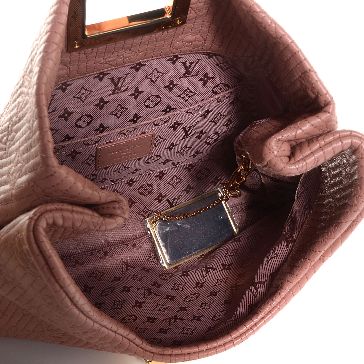Calfskin Quilted Monogram Altair Clutch Rose Clair