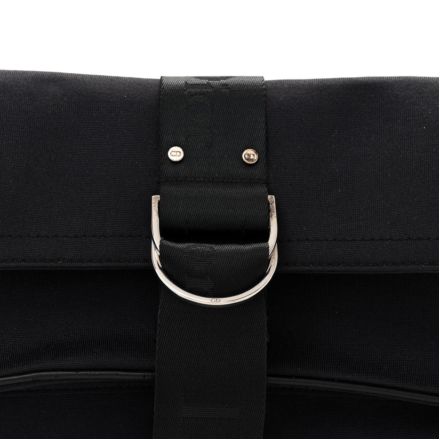 Christian Dior Silk Jersey Crystal Hardcore Bag Navy Black 8 of 13