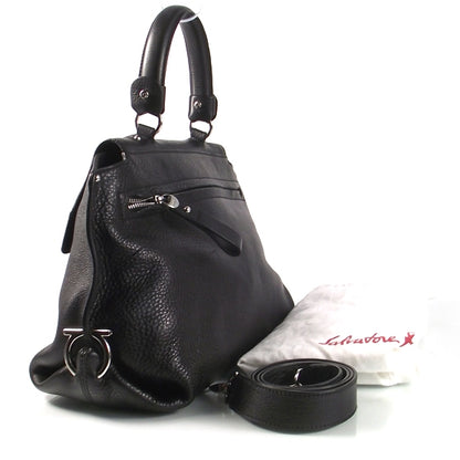 FASHIONPHILE SALVATOREFERRAGAMOLeatherSofiaToteBlack 3 of 10
