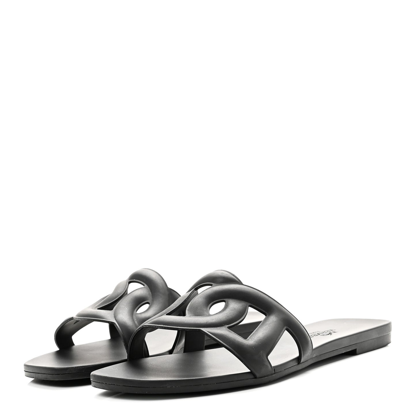 Rubber Aloha Sandals 35 Black