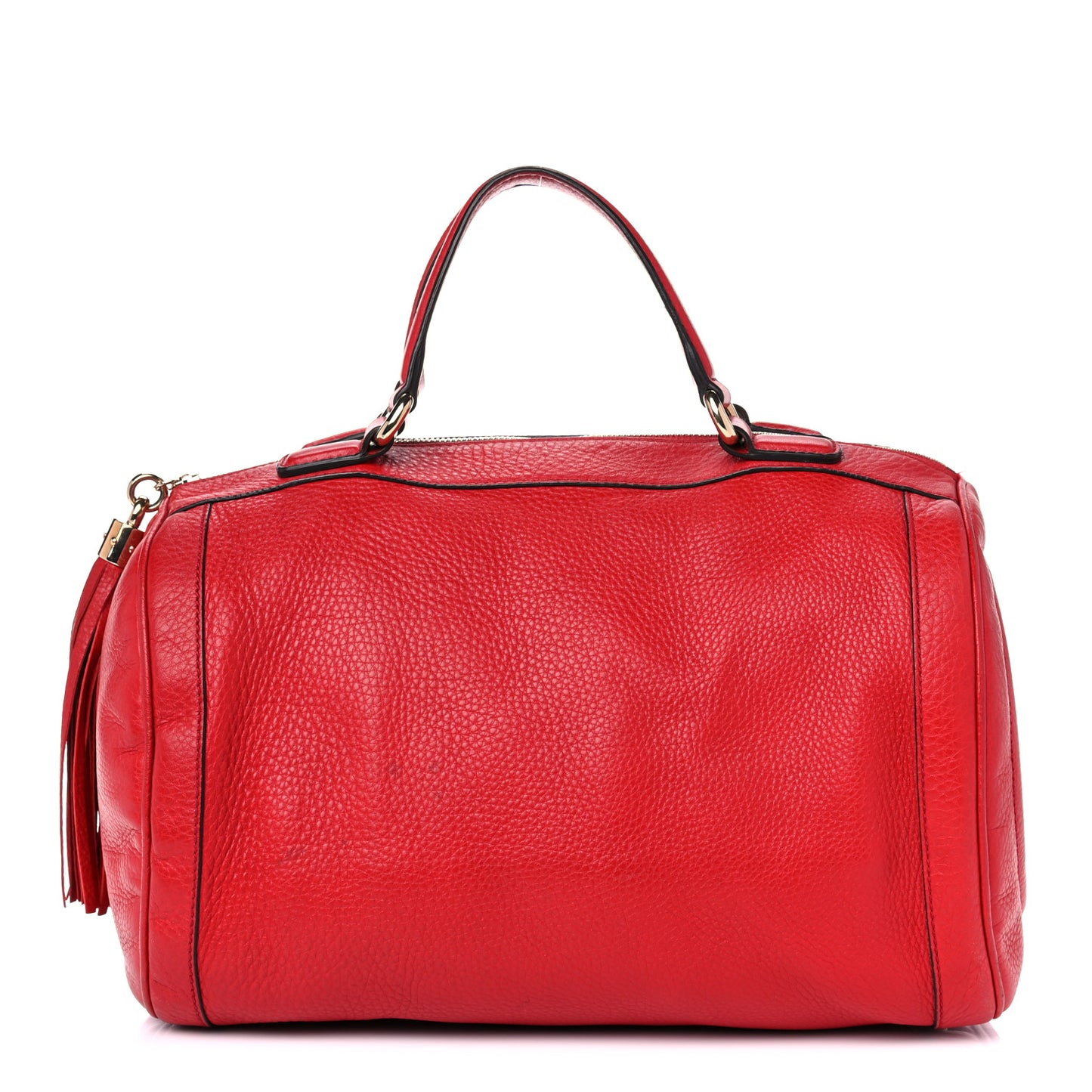 Pebbled Calfskin Medium Soho Boston Red