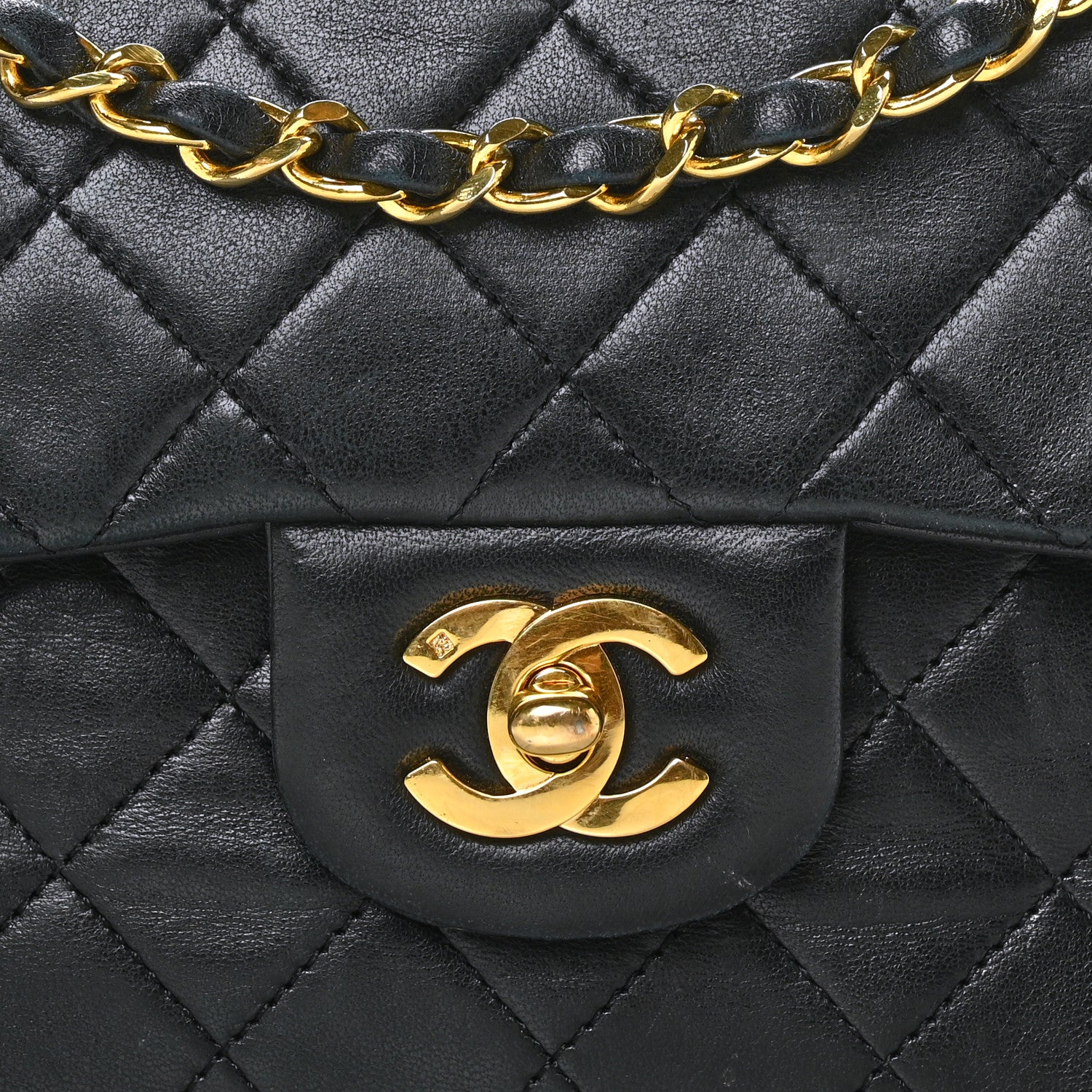 Chanel Lambskin Quilted Small Double Flap Black 8 of 10