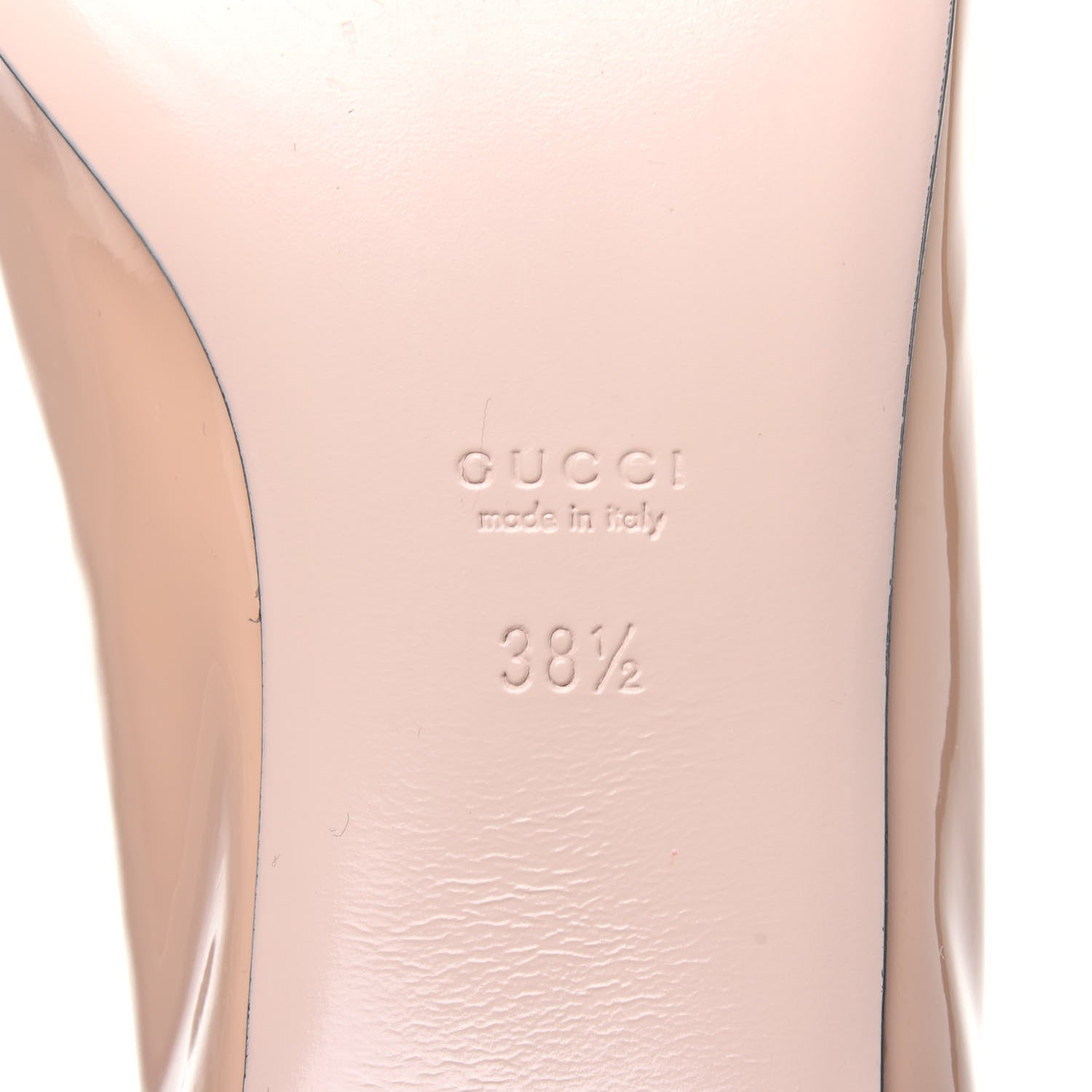 Gucci Patent Double Strap Aneta Flats 38.5 Pink Apricot 6 of 12