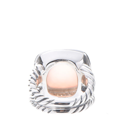 David Yurman Sterling Silver Diamond Rose Quartz 14mm Albion Ring 52 6 4 of 6