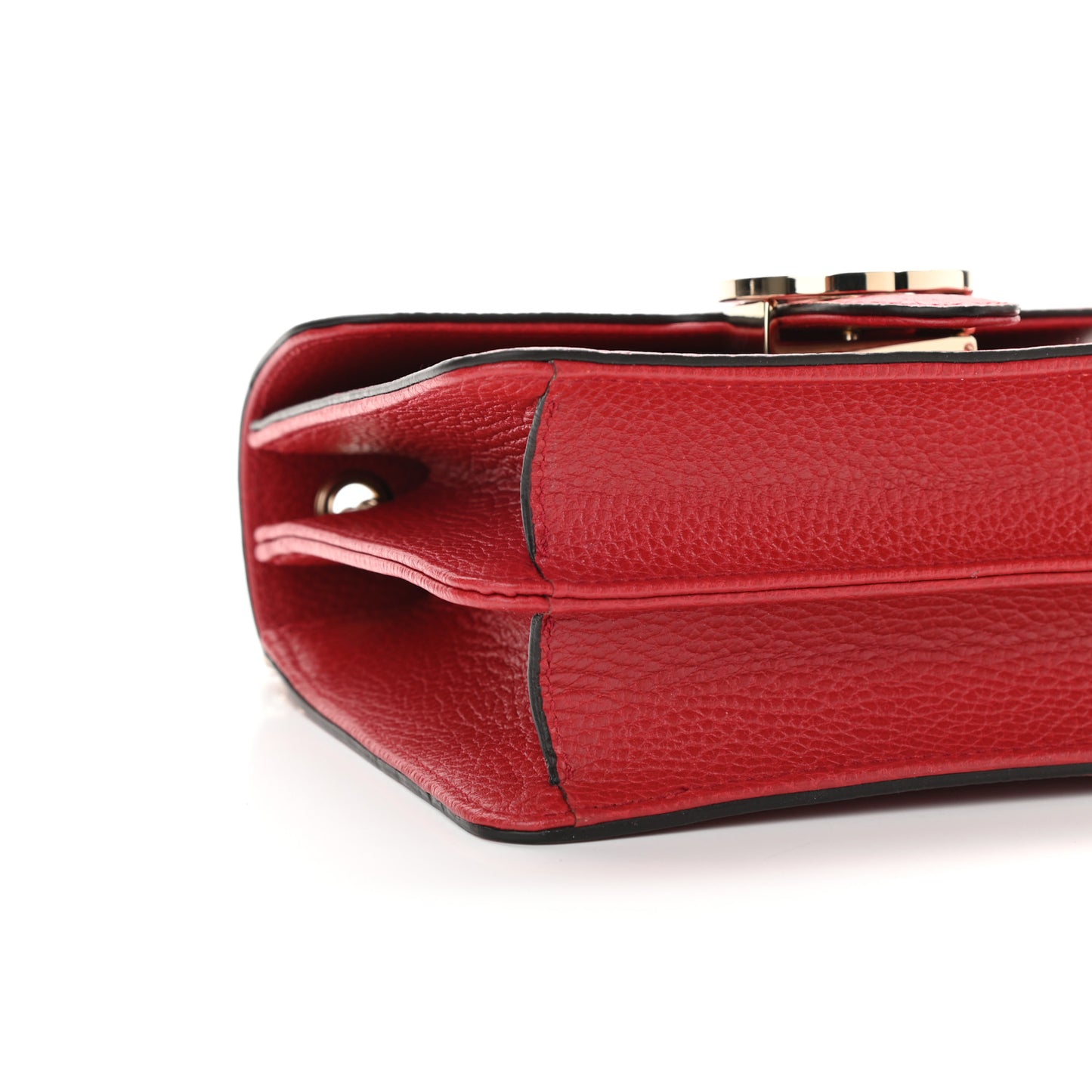Dollar Calfskin Small Interlocking G Shoulder Bag Red