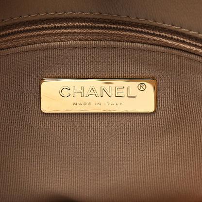 Chanel Lambskin Quilted Chanel 19 Shopping Bag Beige 6 of 10