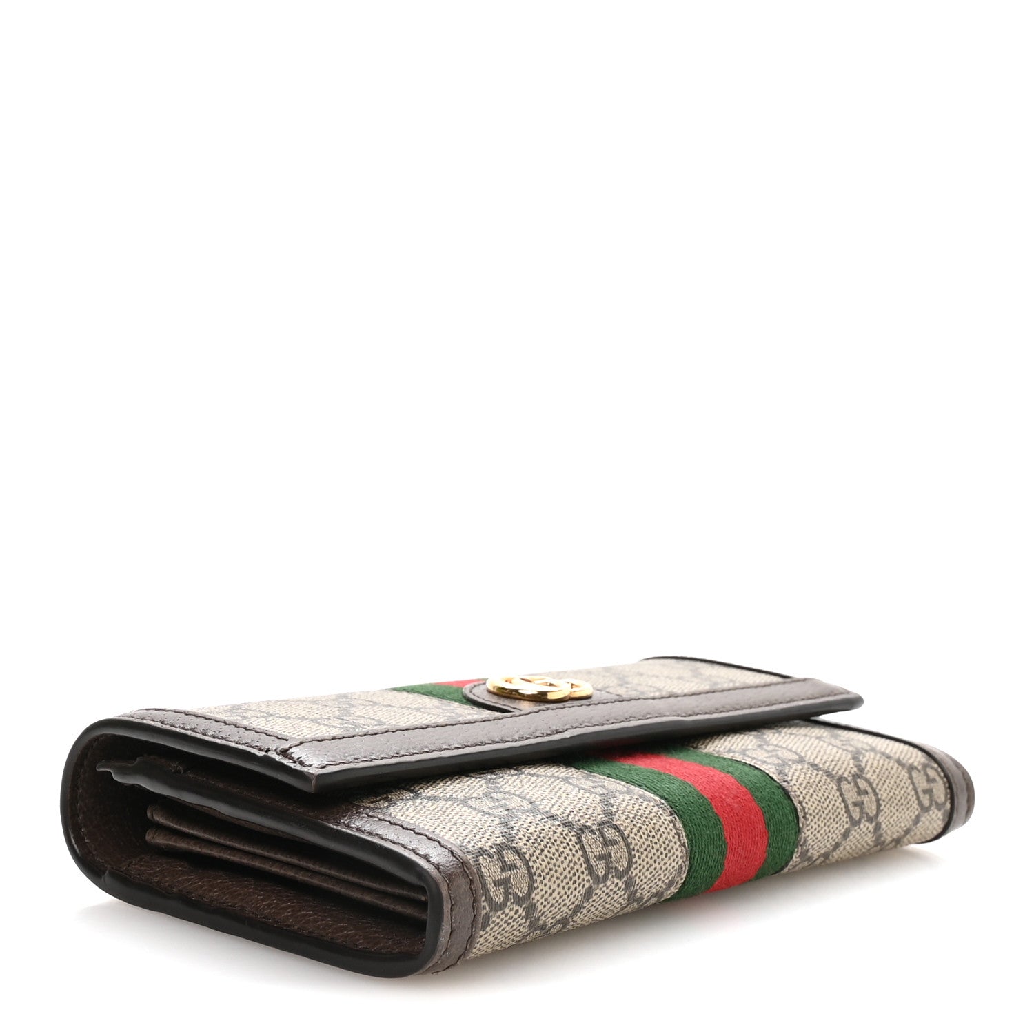 Gucci GG Supreme Monogram Web Ophidia Continental Wallet Brown 4 of 9