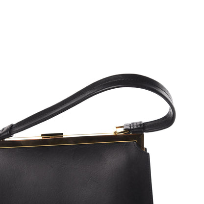 Mansur Gavriel Vegetable Tanned Calfskin Elegant Top Handle Bag Black 7 of 16