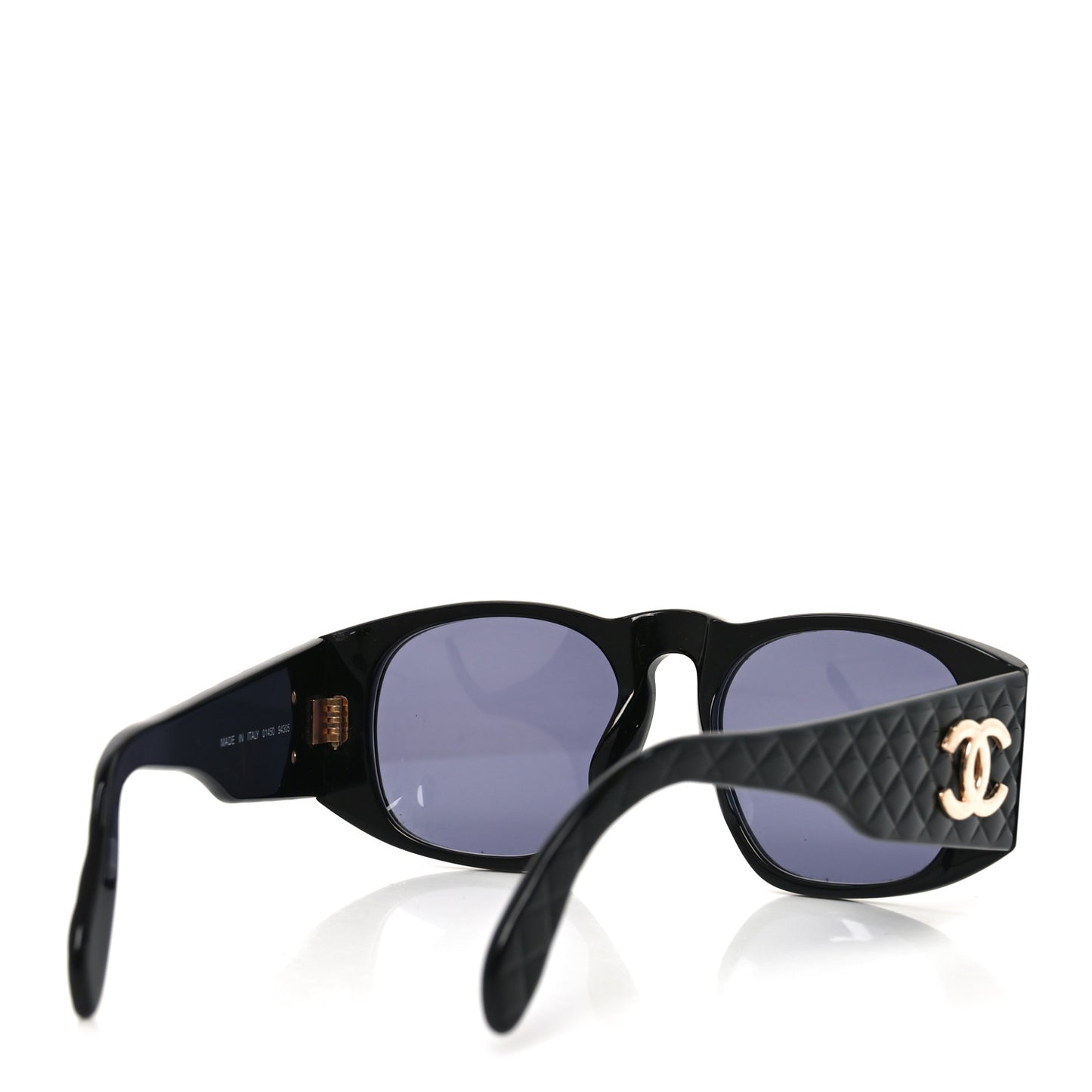 Acetate Quilted Sunglasses 01450 Black