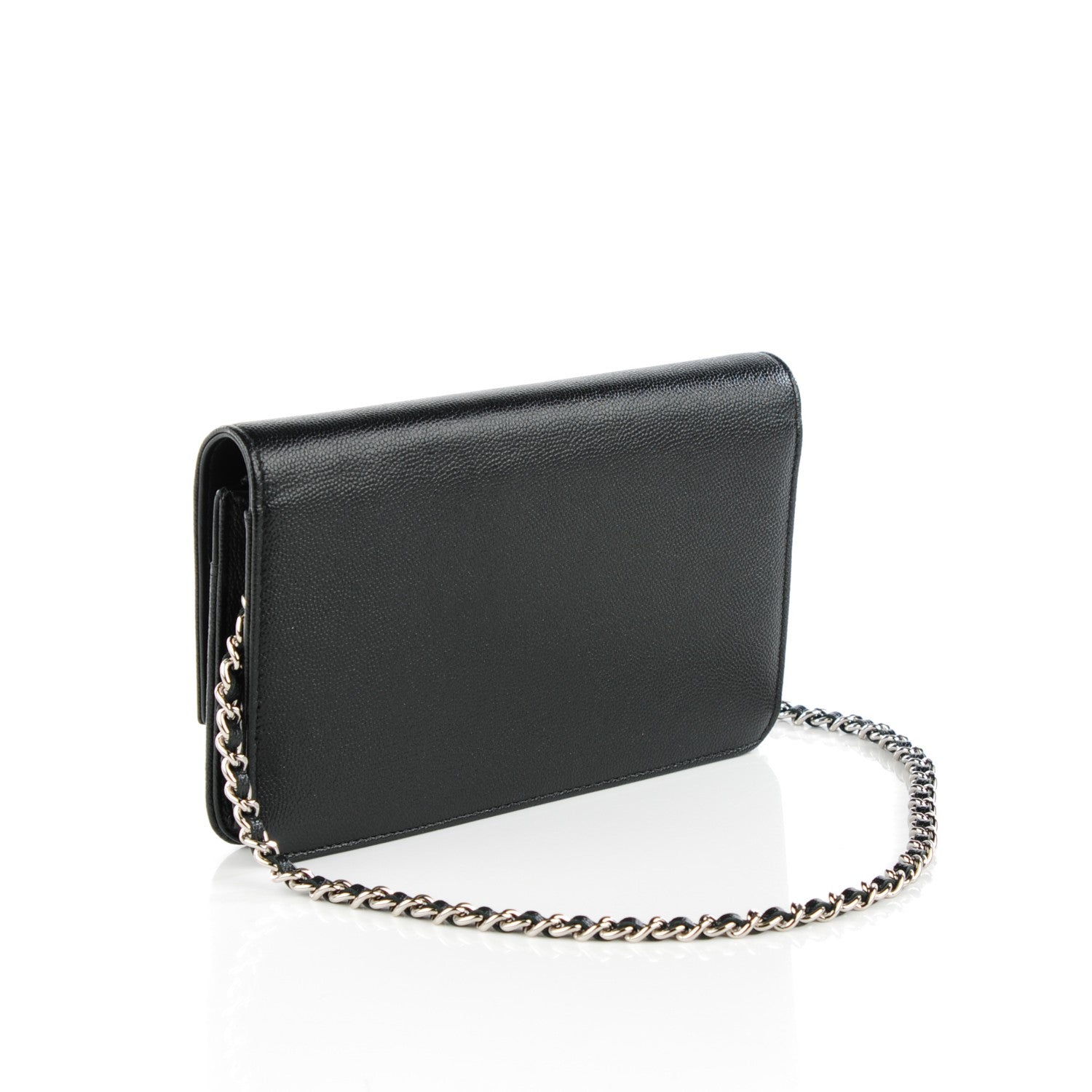 Chanel Caviar Sevruga Wallet On Chain WOC Black 3 of 8