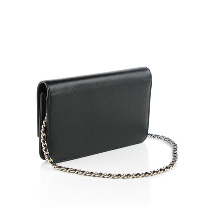 Chanel Caviar Sevruga Wallet On Chain WOC Black 3 of 8