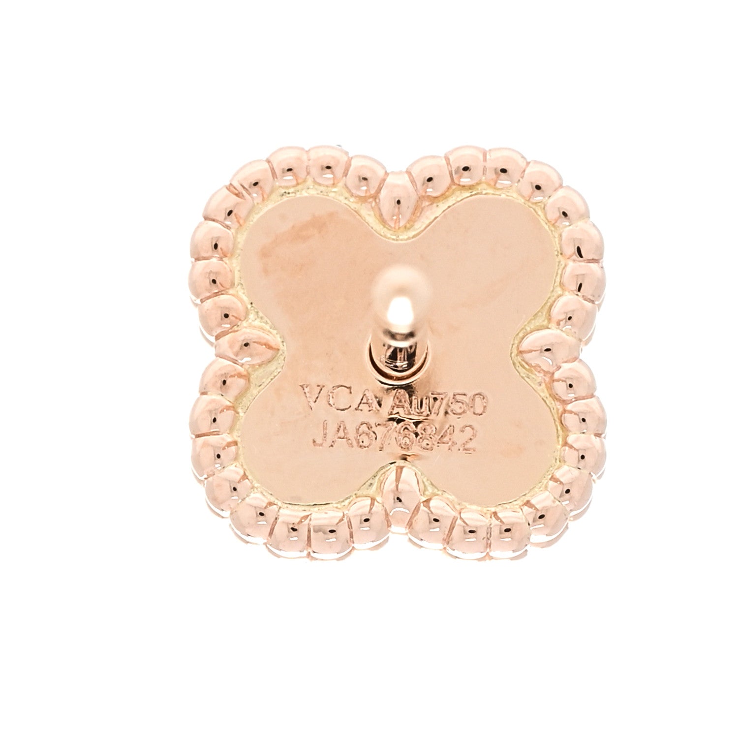 Van Cleef & Arpels 18K Rose Gold Sweet Alhambra Earrings 4 of 4