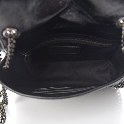 Saint Laurent Crinkled Calfskin Matelasse Monogram Niki Chain Wallet Black 5 of 10