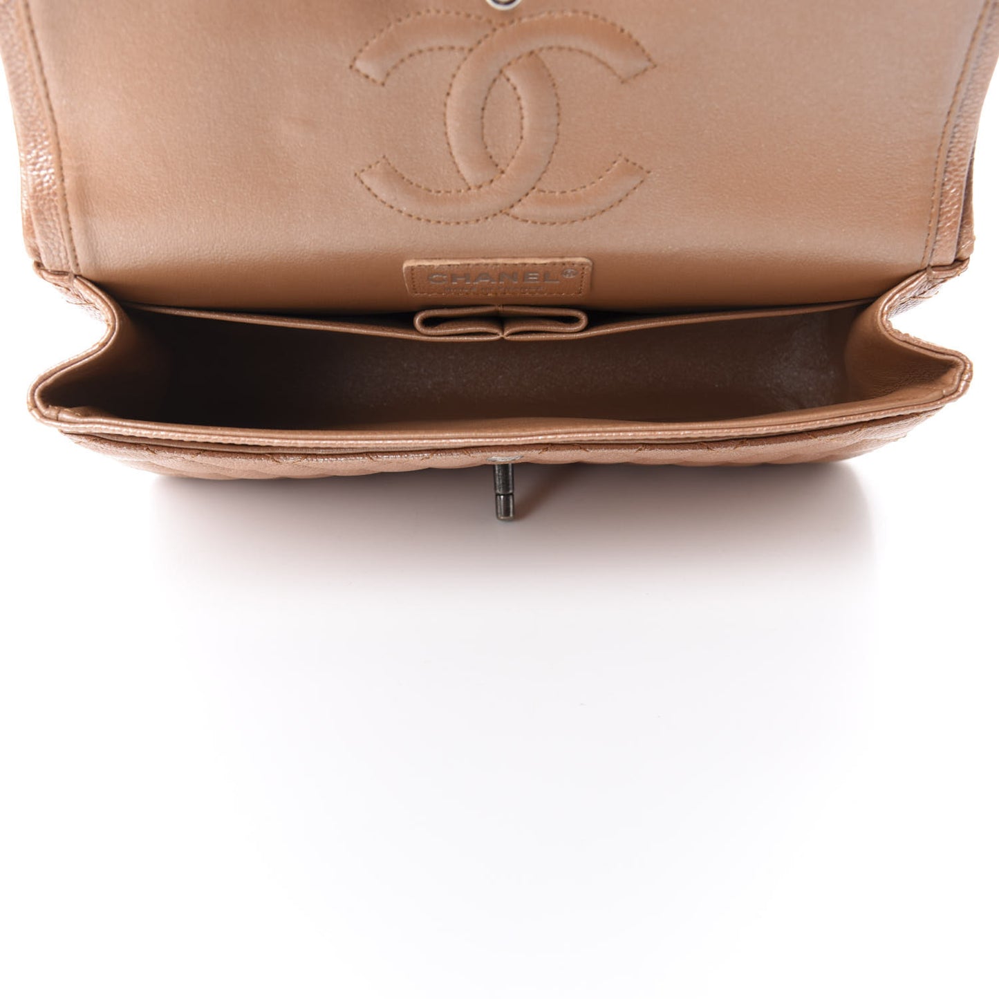 Pearly Caviar Quilted Medium Double Flap Pink