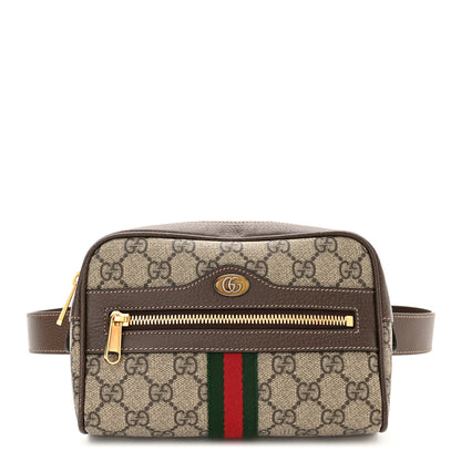 Gucci GG Supreme Monogram Web Small Ophidia Belt Bag 85 34 Dark Brown 1 of 12