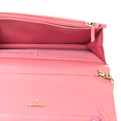 Chanel Aged Calfskin Quilted Reissue Wallet On Chain WOC Pink 5 of 14
