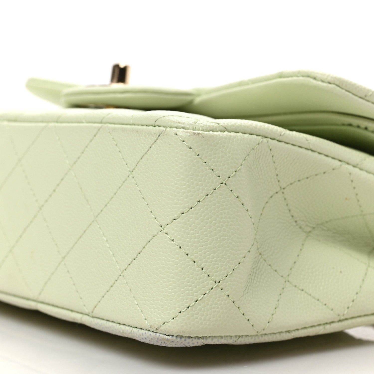 Chanel Caviar Quilted Small Double Flap Light Green 9 of 9