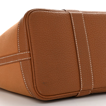 Hermes Toile Militaire Vache Country Verso Garden Party 30 TPM Gold Dune Magnolia 9 of 13