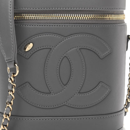 Chanel Lambskin Timeless Vanity Cosmetic Case Grey 8 of 11