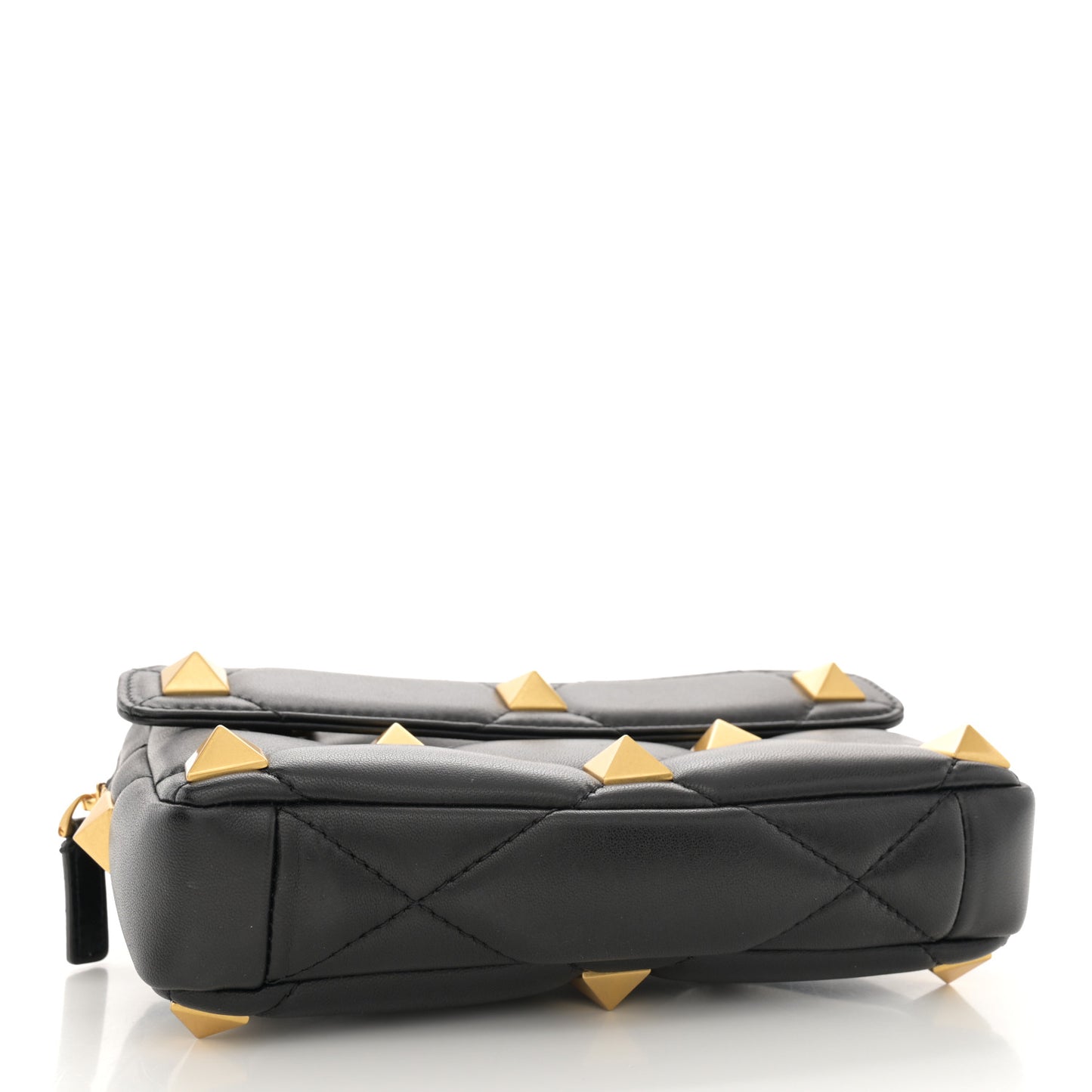 Nappa Roman Stud Crossbody Black