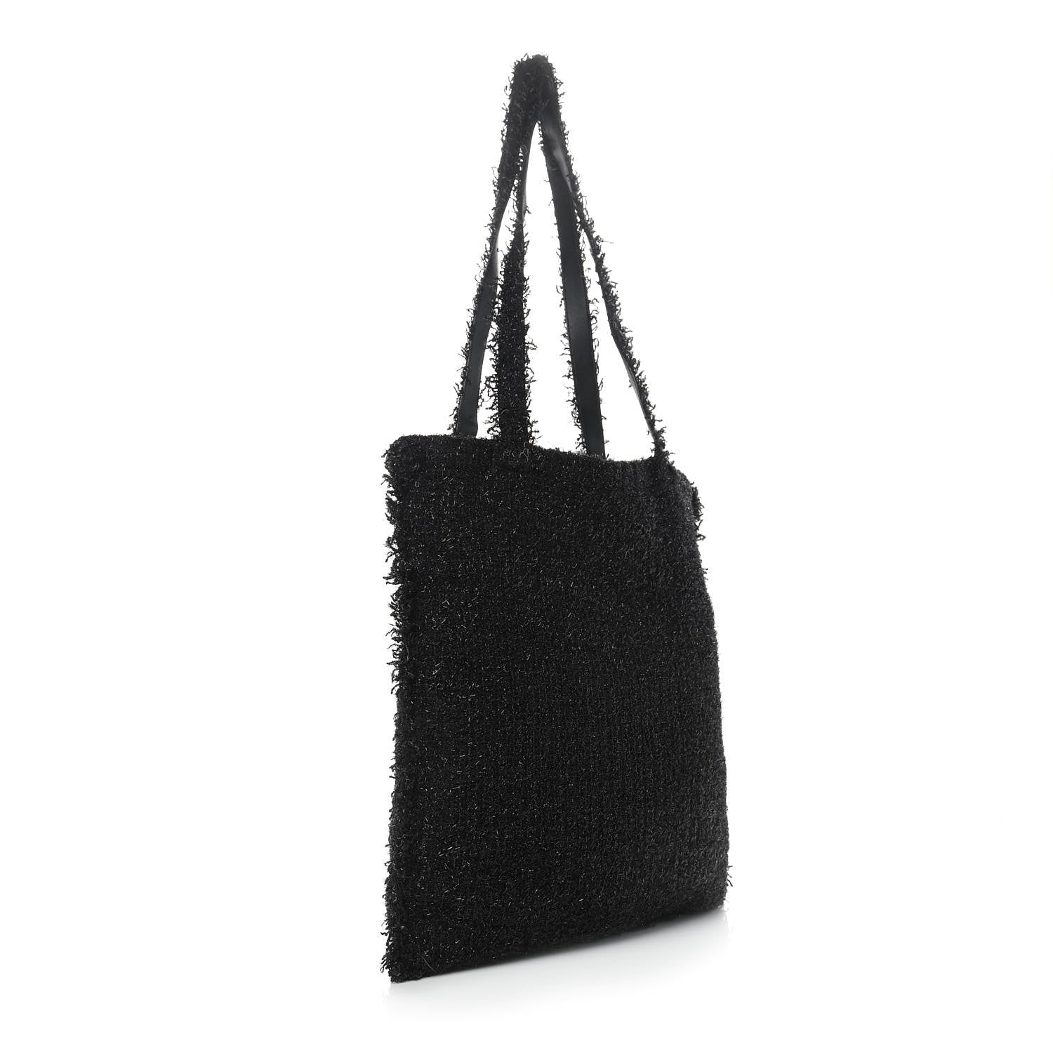 Chanel Tweed Resin Strass Large Robot Shopping Bag Black 3 of 10