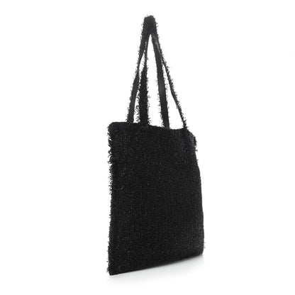 Chanel Tweed Resin Strass Large Robot Shopping Bag Black 3 of 10