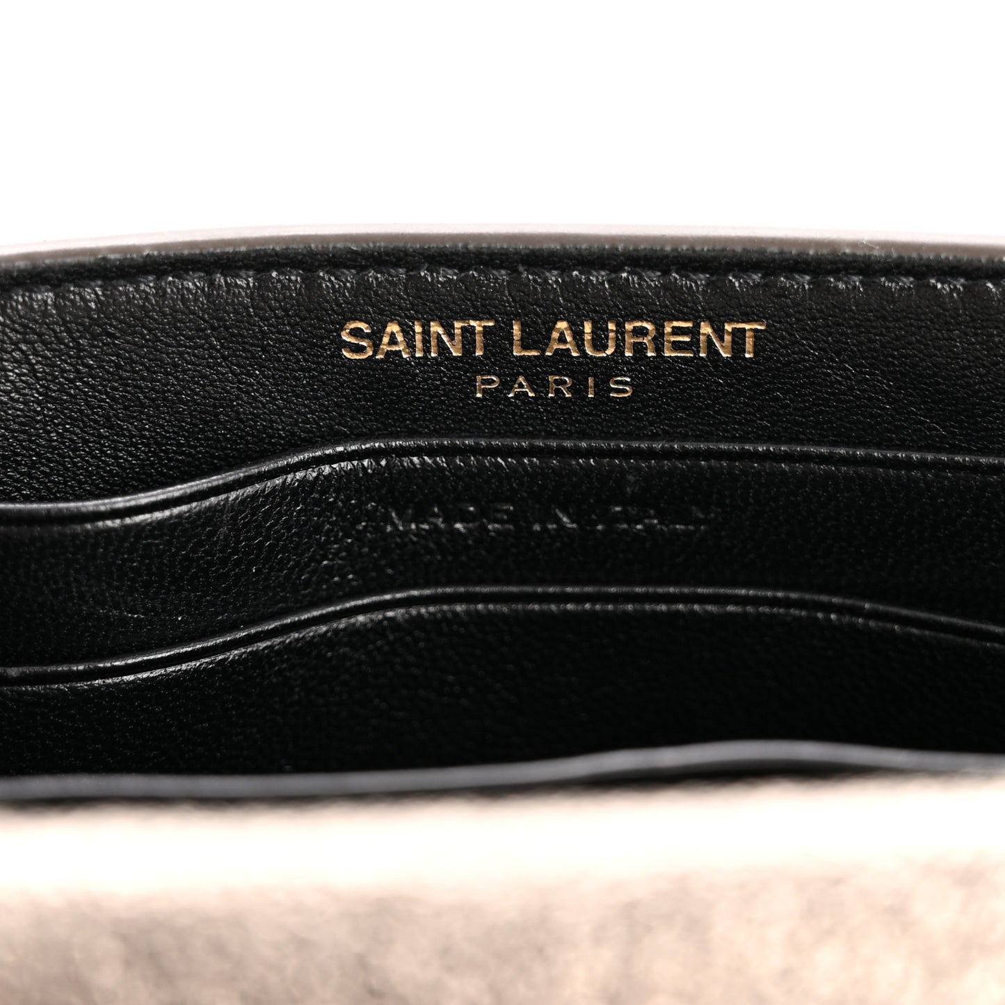 Grained Metallic Calfskin Small Monogram Envelope Wallet Bronze