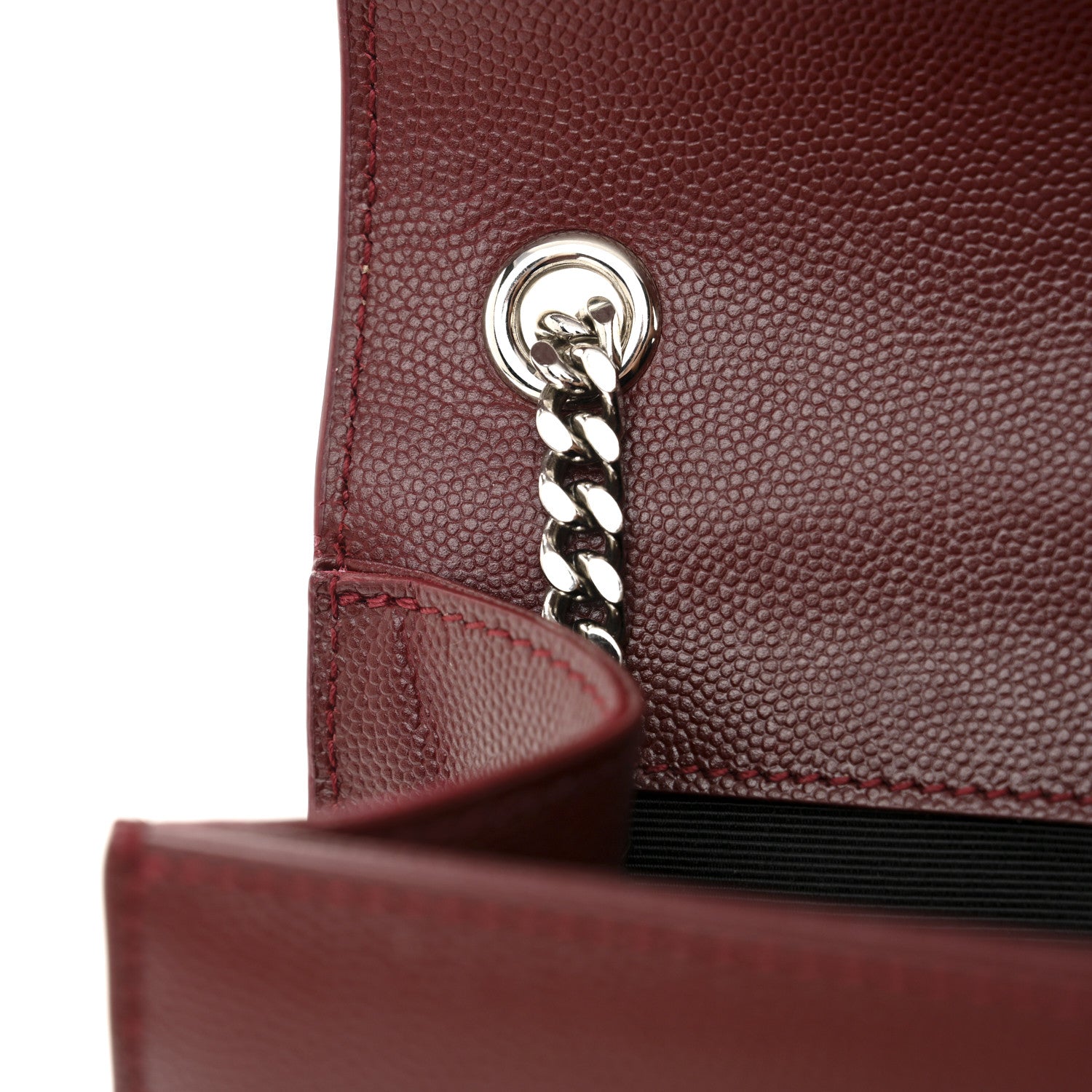 Saint Laurent Grain De Poudre Medium Monogram Kate Satchel Dark Red 11 of 11