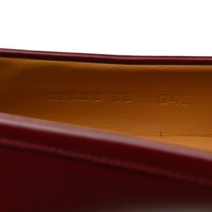 Gucci Ancora Calfskin Womens Horsebit Platform Loafers 38 Rosso 7 of 9
