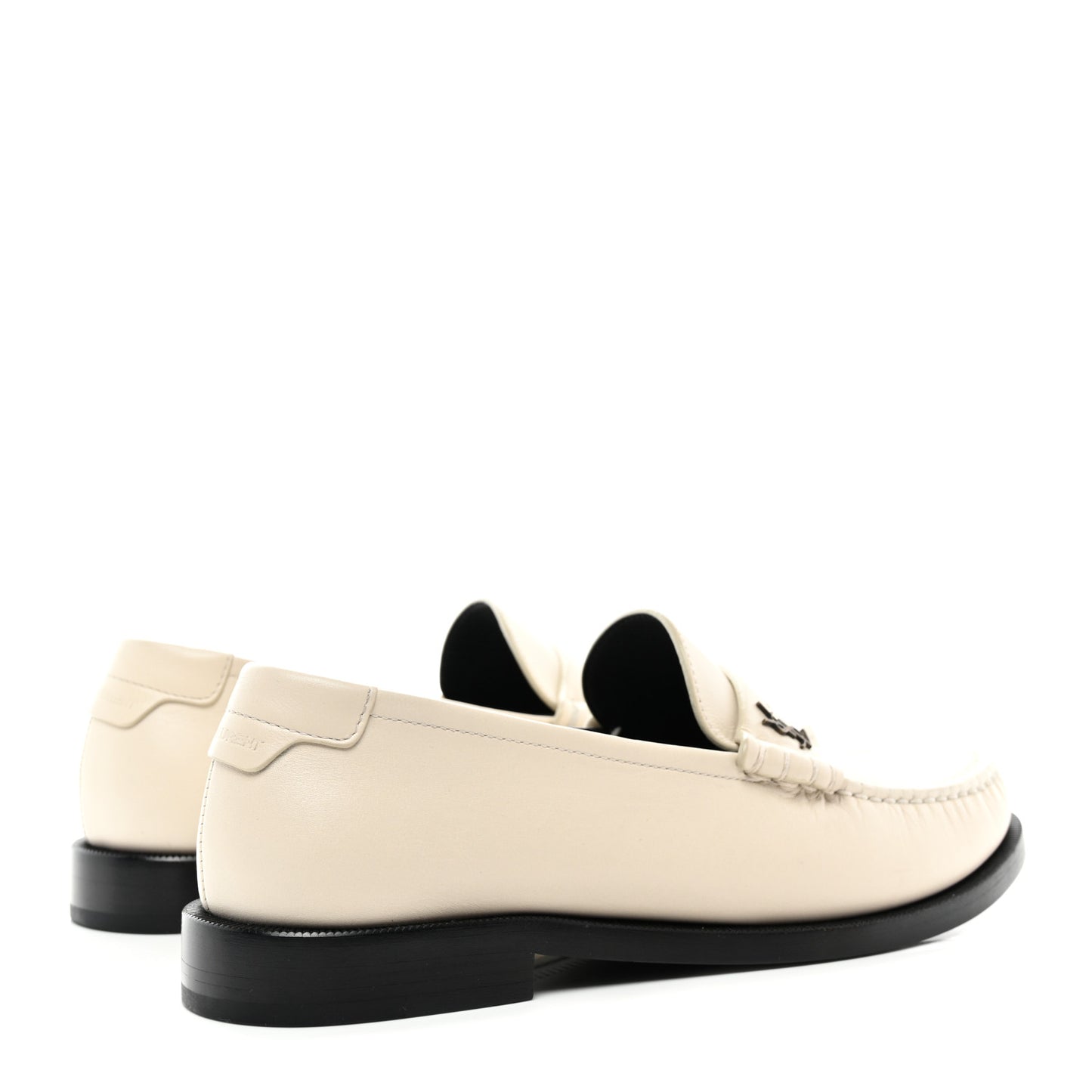 Calfskin Penny Loafers 38.5 Pearl