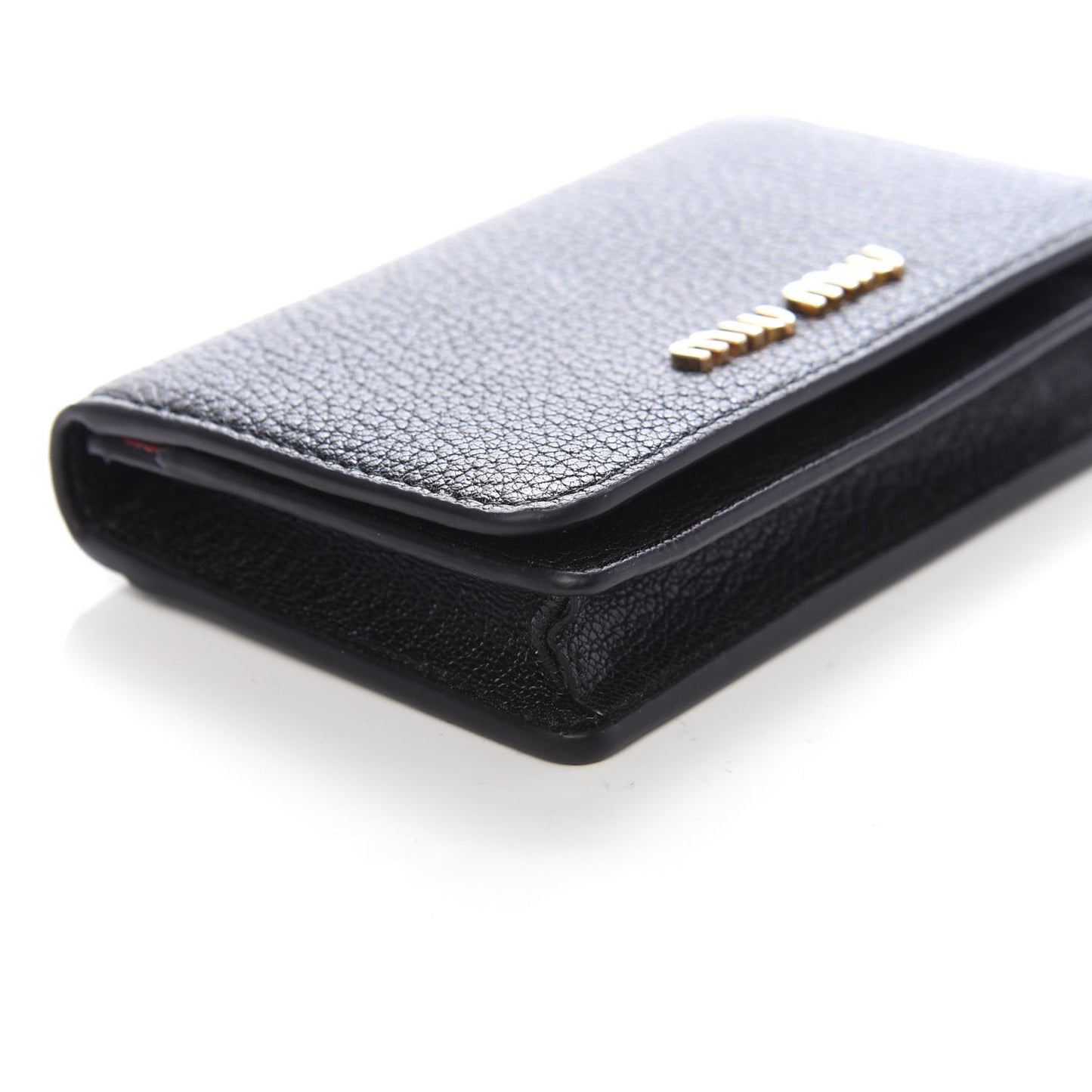 Madras Card Holder Black Rosa
