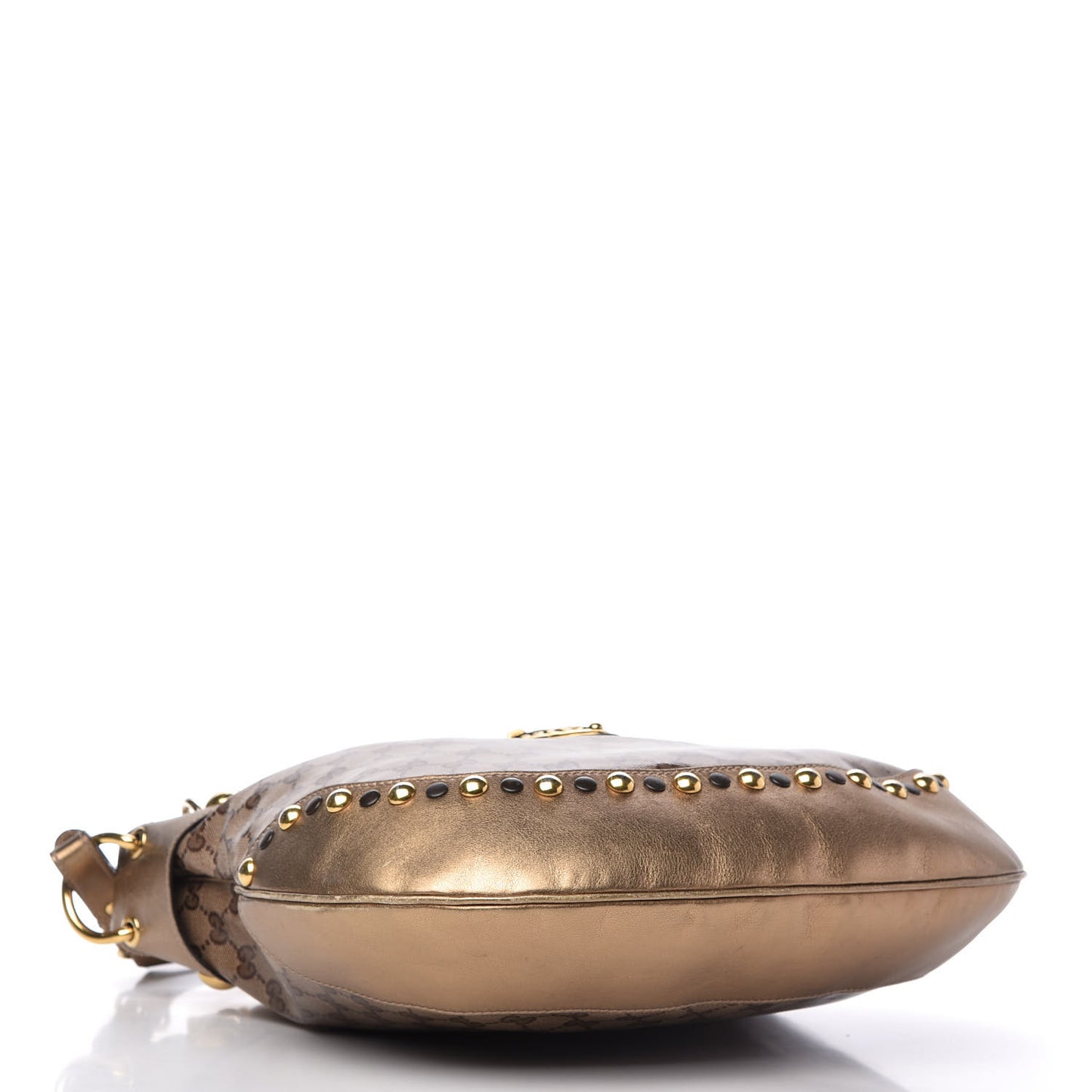 Crystal Monogram Babouska Hobo Gold