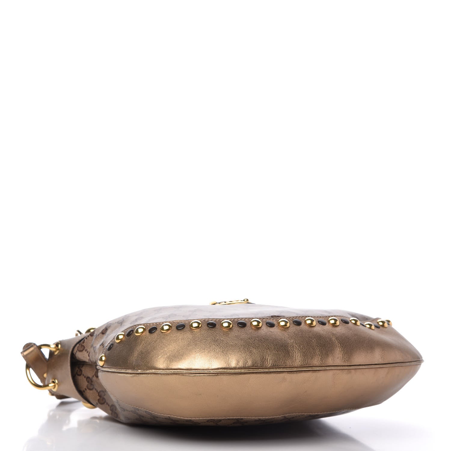 Gucci Crystal Monogram Babouska Hobo Gold 4 of 10