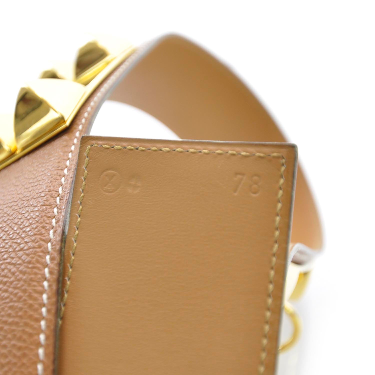 Hermes Epsom Medor Collier De Chien Belt Gold 4 of 6
