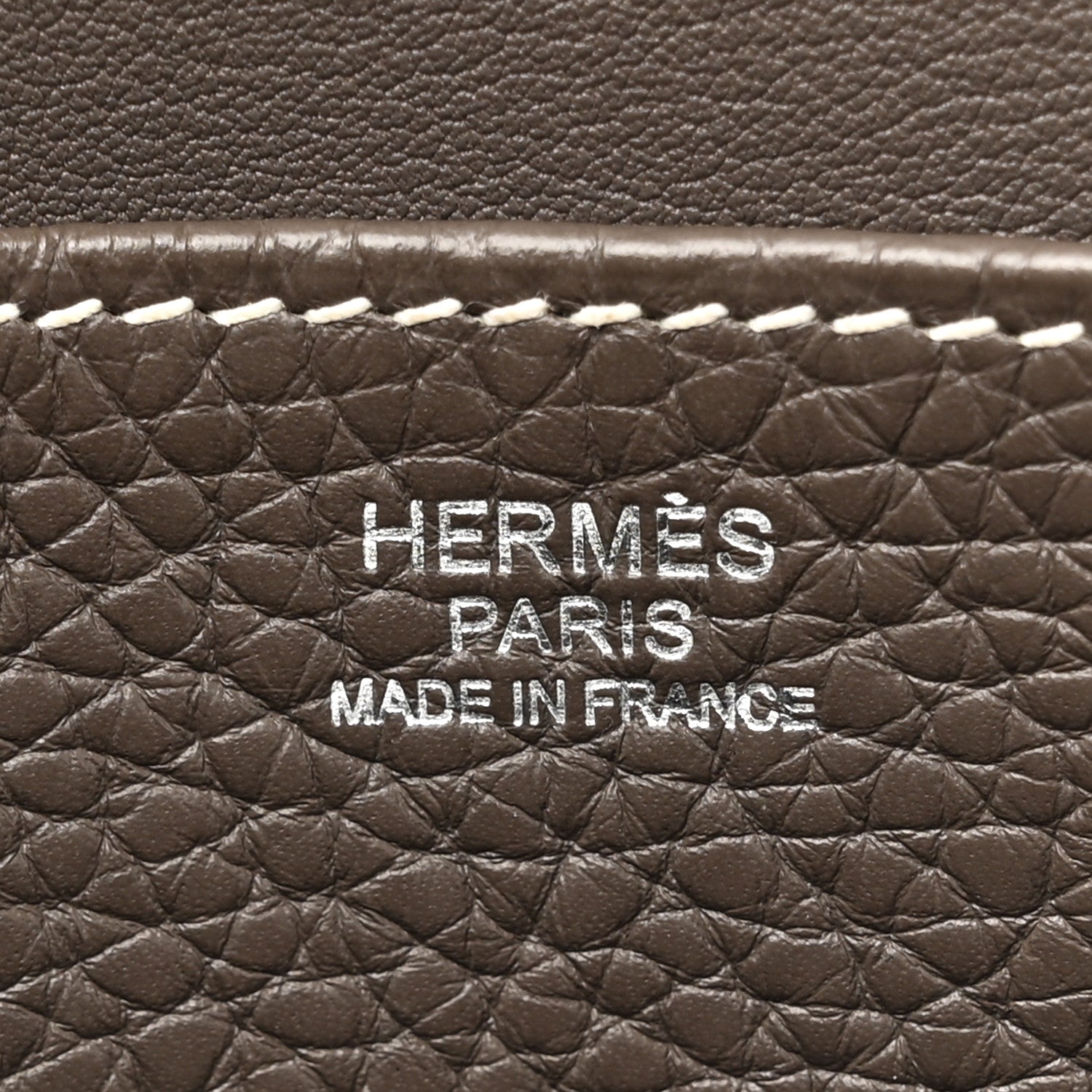 Hermes Taurillon Clemence Halzan 31 Etoupe 6 of 12