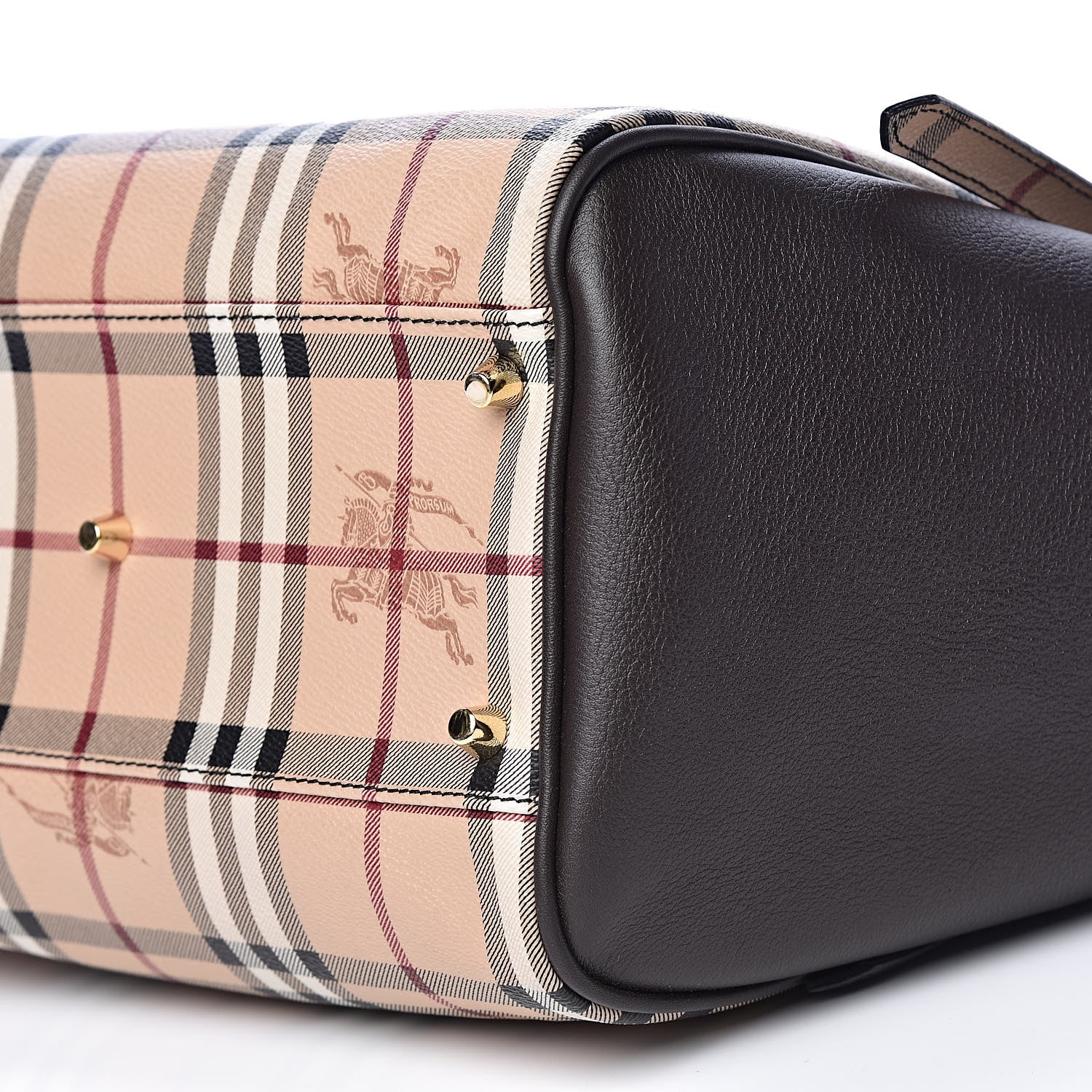 Burberry Haymarket Check Small Canterbury Tote Chocolate 9 of 13
